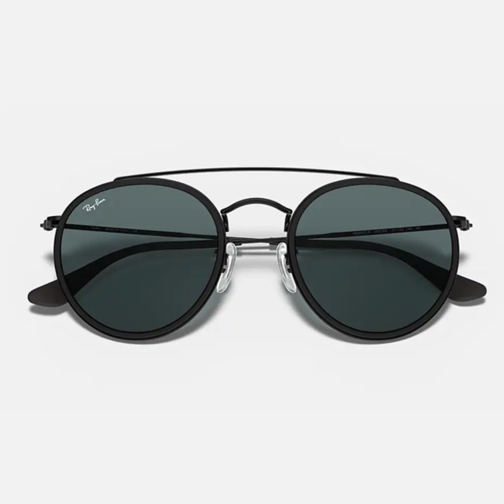🖤 Ray Ban Round Double Bridge Polarized Black Sunglasses 🖤